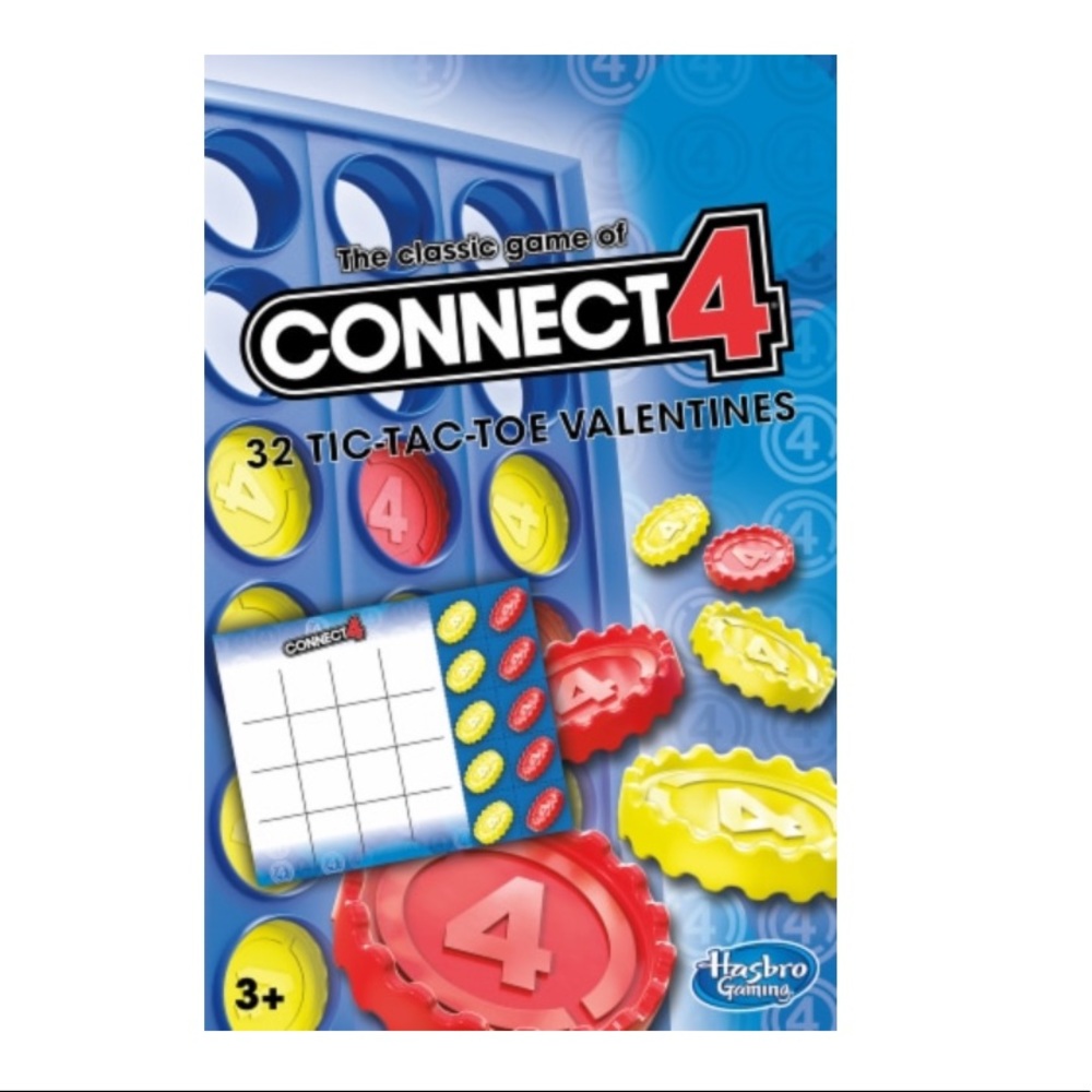Connect 4 Classic Game 32Pk Tic-Tac-Toe Valentines